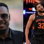 Paul Pierce (L), Karl-Anthony Towns (R)