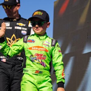 Nov 5, 2023; Avondale, Arizona, USA; Brexton Busch, son of NASCAR Cup Series driver Kyle Busch during the Championship Race at Phoenix Raceway