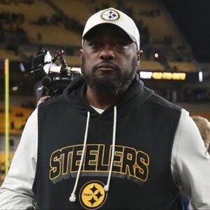 Pittsburgh Steelers head coach Mike Tomlin walks off the field after his team fell 30-6 to the Houston Texans during the NFL Wild Card game at Acrisure Stadium in Pittsburgh, PA on January 12, 2026.