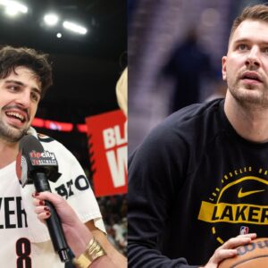 Deni Avdija (L), Luka Doncic (R)