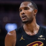 Jan 6, 2026; Indianapolis, Indiana, USA; Cleveland Cavaliers center Evan Mobley (4) in the first half against the Indiana Pacers at Gainbridge Fieldhouse.