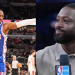 Tyrese Maxey (L), Dwyane Wade (R)