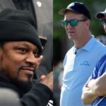 Marshawn Lynch, Peyton and Eli Manning