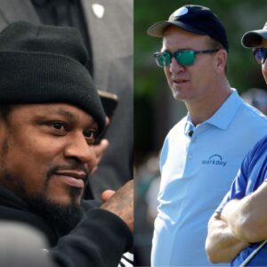 Marshawn Lynch, Peyton and Eli Manning