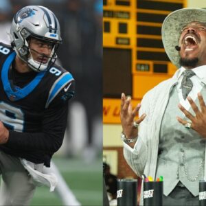 Panthers QB Bryce Young, Cam Newton