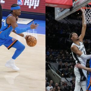 Shai Gilgeous-Alexander, Victor Wembanyama and Chet Holmgren