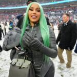 Musician Cardi B after ithe 2026 AFC Championship Game at Empower Field at Mile High.