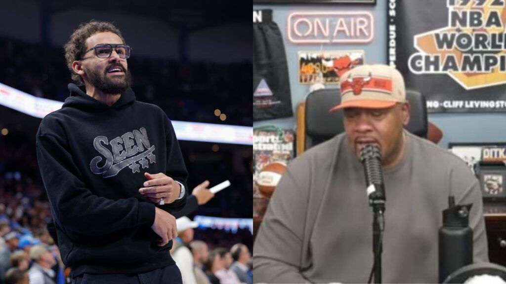 Trae Young(L) and Stacey King(R)