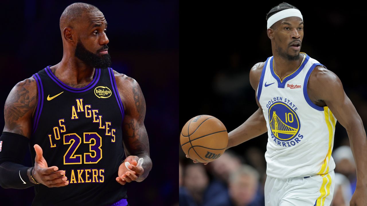 LeBron James (L), Jimmy Butler (R)