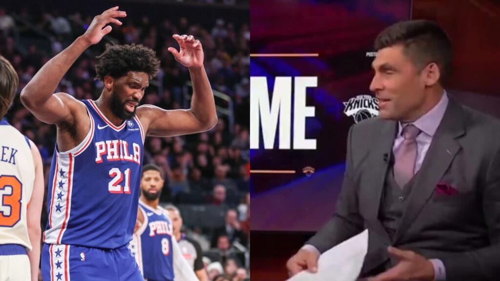 Joel Embiid and Wally Szczerbiak