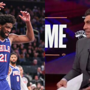 Joel Embiid and Wally Szczerbiak