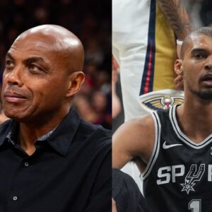 Charles Barkley (L), Victor Wembanyama (R)