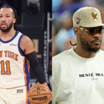 Jalen Brunson (L) and Carmelo Anthony (R)