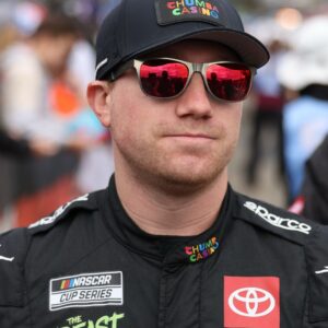 Oct 26, 2025; Martinsville, Virginia, USA; NASCAR Cup Series driver Tyler Reddick (45) before the Xfinity 500 at Martinsville Speedway.
