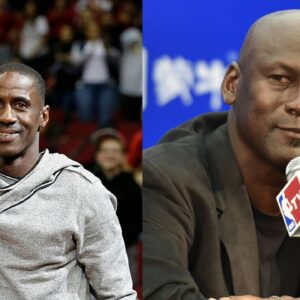Vernon Maxwell (L), Michael Jordan (R)