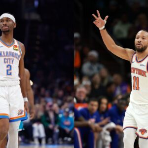 Shai Gilgeous-Alexander (L) and Jalen Brunson (R)