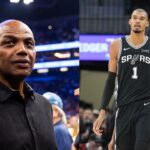 Charles Barkley (L), Victor Wembanyama (R)