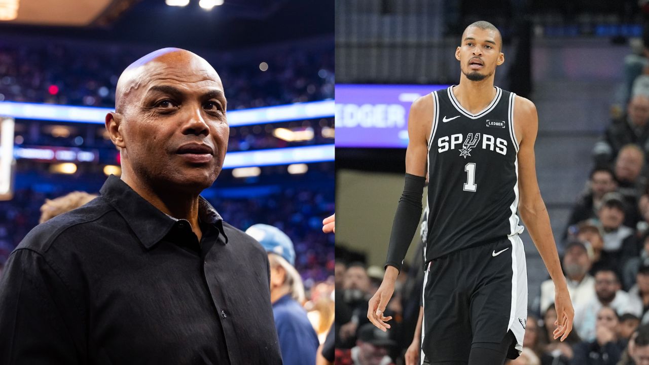Charles Barkley (L), Victor Wembanyama (R)
