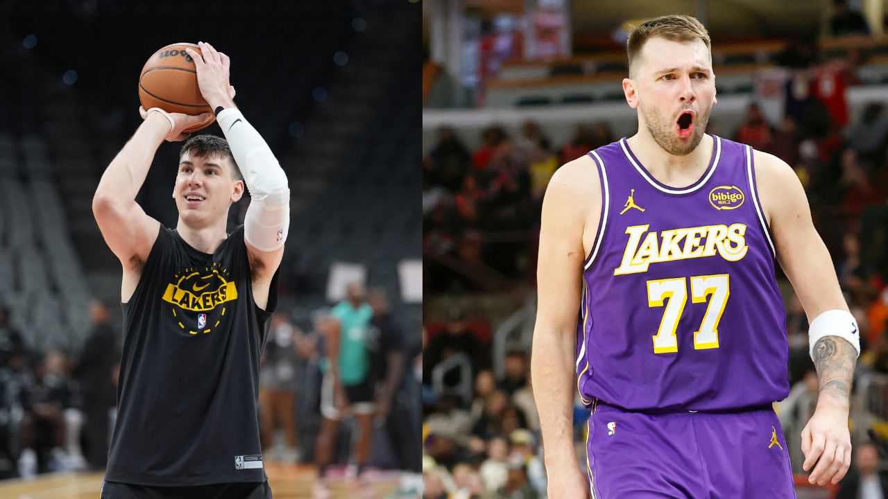 Jake LaRavia (L), Luka Doncic (R)