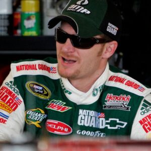 July 10, 2009; Joliet, IL, USA; NASCAR Sprint Cup Series driver Dale Earnhardt Jr. during practice for the Lifelock.com 400 at Chicagoland Speedway