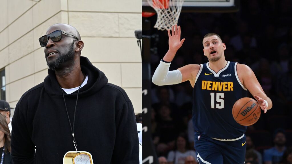 Kevin Garnett (L), Nikola Jokic (R)