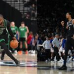 (L) Jaylen Brown (R) Victor Wembanyama