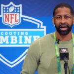 Cleveland Browns general manager Andrew Berry speaks during the NFL Scouting Combine at the Indiana Convention Center.
