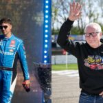 Denny Hamlin (L) and Mark Martin (R)