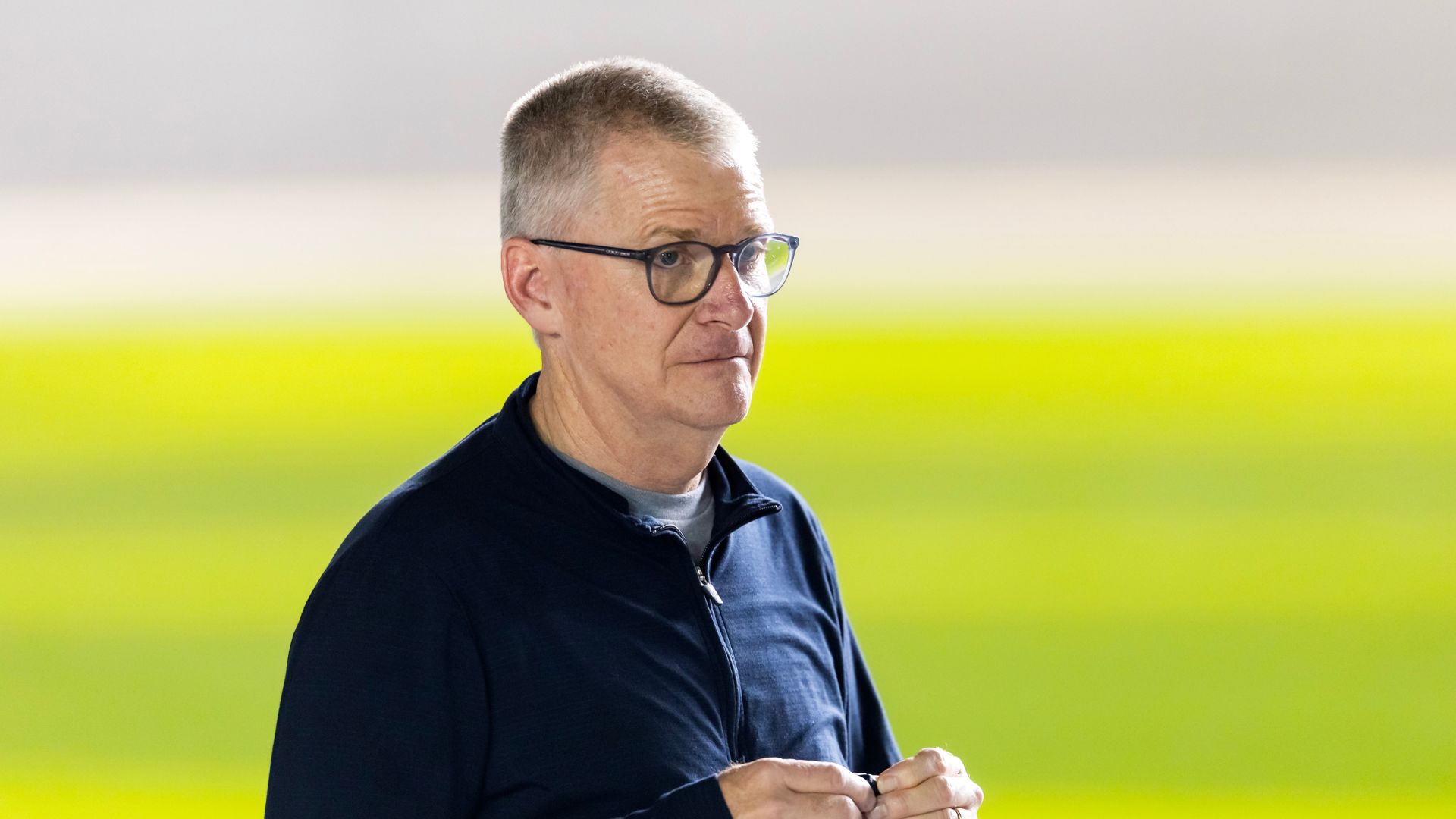 Feb 12, 2025; Daytona Beach, Florida, USA; Former NASCAR Cup Series driver Jeff Burton during qualifying for the Daytona 500 at Daytona International Speedway.