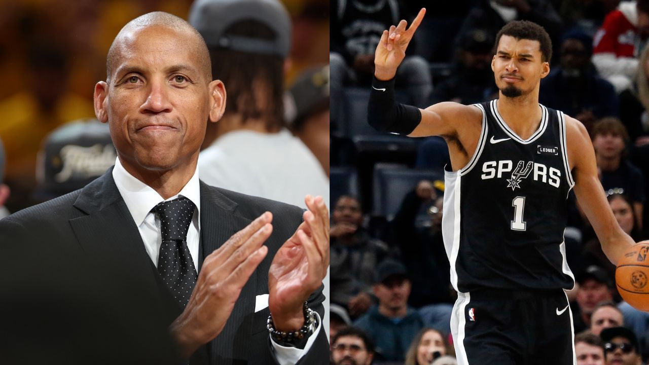 Reggie Miller (L), Victor Wembanyama (R)