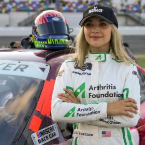 Aug 25, 2023; Daytona Beach, Florida, USA; NASCAR Xfinity Series driver Natalie Decker (53) on pit road prior to the NASCAR Xfinity Series Wawa 250 at Daytona International Speedway.