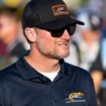 Nov 1, 2025; Avondale, Arizona, USA; NASCAR Xfinity Series team owner Dale Earnhardt Jr during the Xfinity Series Championship race at Phoenix Raceway