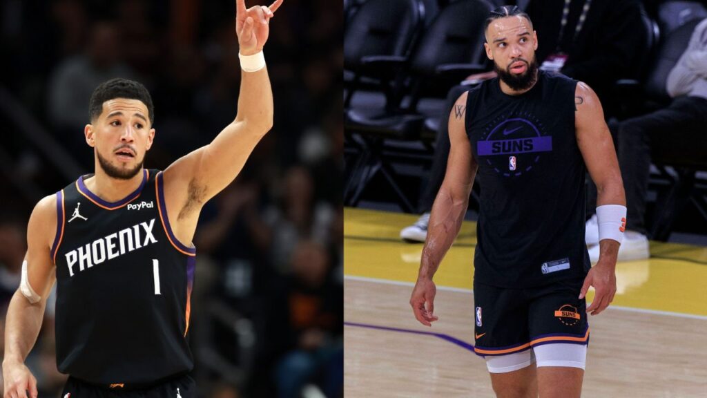 Devin Booker (L), Dillon Brooks (R)
