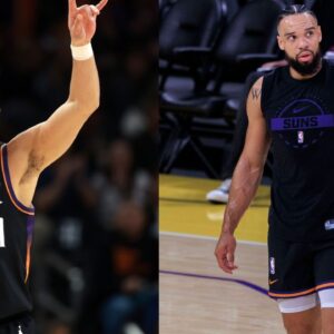 Devin Booker (L), Dillon Brooks (R)