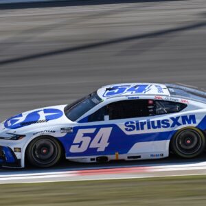 Sep 7, 2025; Madison, Illinois, USA; NASCAR Cup Series driver Ty Gibbs (54) during the Enjoy Illinois 300 at World Wide Technology Raceway.
