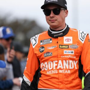 Oct 26, 2025; Martinsville, Virginia, USA; NASCAR Cup Series driver Christopher Bell (20) before the Xfinity 500 at Martinsville Speedway