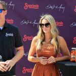 BRISTOL, TN - SEPTEMBER 18: The Dale Jr. and Amy Earnhardt presser for Sugarlands Shine before the running of the 61st Annual Bass Pro Shops NRA Night Race on September 18, 2021 at the Bristol Motor Speedway in Bristol, Tennessee