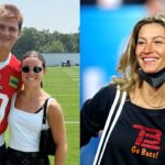 Drake Maye with Ann Michael Maye, Gisele Bundchen