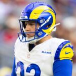 Los Angeles Rams kicker Harrison Mevis (92) against the Arizona Cardinals at State Farm Stadium.