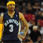 November 2, 2009; Sacramento, CA, USA; Memphis Grizzlies guard Allen Iverson (3) talks to a teammate during the fourth quarter against the Sacramento Kings at Arco Arena. The Kings defeated the Grizzlies 127-116 in overtime