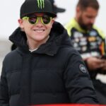 Oct 26, 2025; Martinsville, Virginia, USA; NASCAR Cup Series driver Ty Gibbs (54) before the Xfinity 500 at Martinsville Speedway