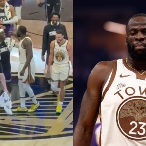 Jan 9, 2026; San Francisco, California, USA; Golden State Warriors forward Draymond Green (23) between plays during the first quarter against the Sacramento Kings at Chase Center.