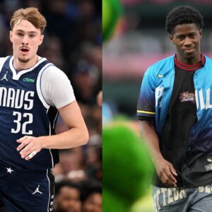 Cooper Flagg (L), V.J. Edgecombe (R)