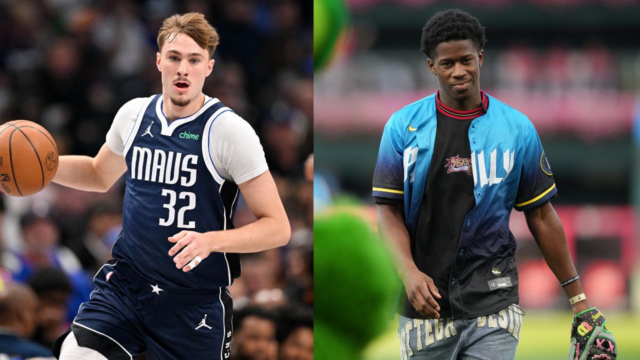 Cooper Flagg (L), V.J. Edgecombe (R)