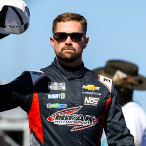 Nov 2, 2025; Avondale, Arizona, USA; NASCAR Cup Series driver Ricky Stenhouse Jr (47) during the NASCAR Championship race at Phoenix Raceway.