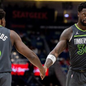 Anthony Edwards and Julius Randle