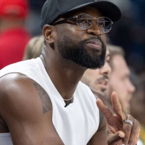 Chicago, USA, May 22, 2025: Chicago Sky part owner Dwyane Wade is seen during the game between the Chicago Sky and New York Liberty on Thursday May 22, 2025