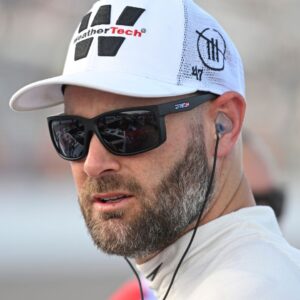Sep 6, 2025; Madison, Illinois, USA; NASCAR Cup Series driver Shane van Gisbergen (88) looks on during practice and qualifying for the Enjoy Illinois 300 at World Wide Technology Raceway.