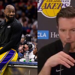 LeBron James(L) and JJ Redick(R)