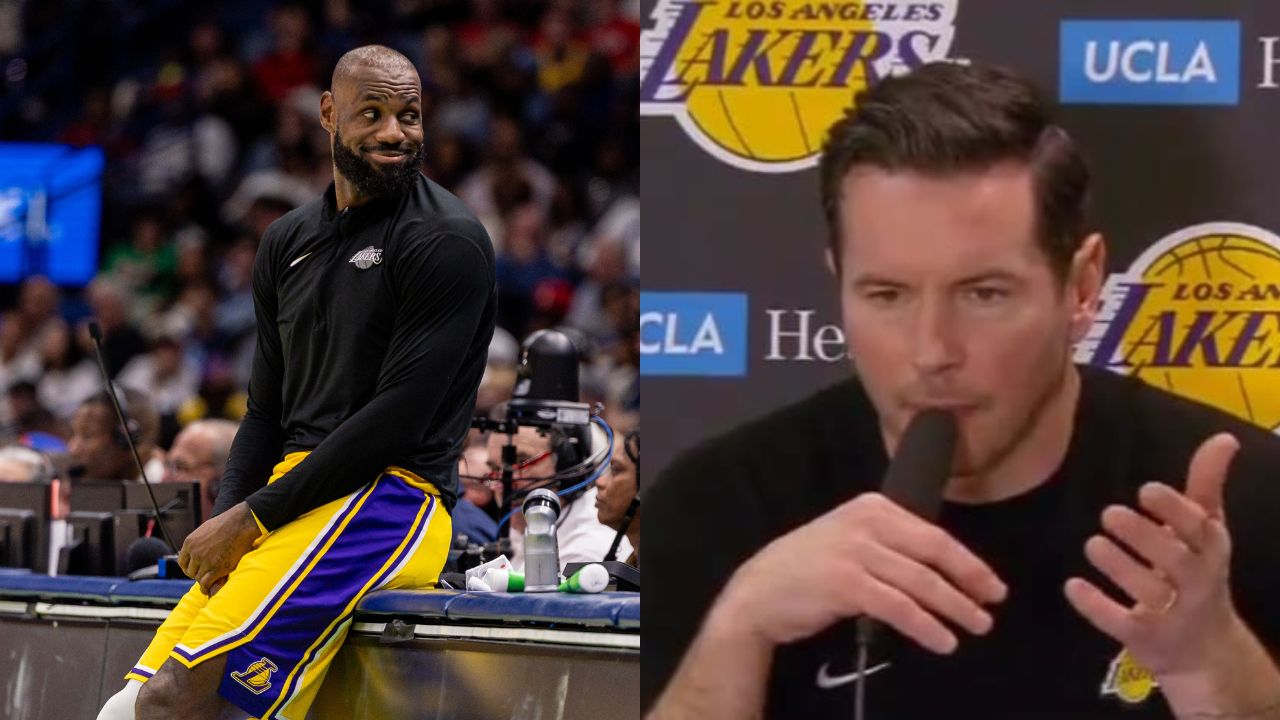 LeBron James(L) and JJ Redick(R)